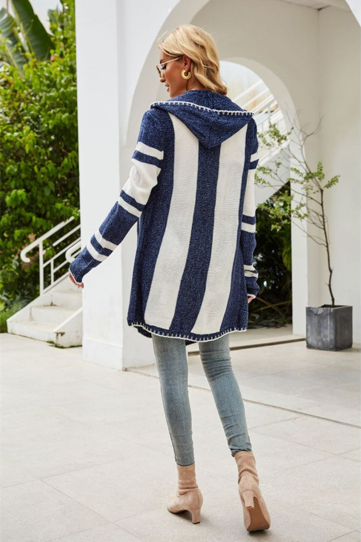 Hooded Knit Cardigan Sweater (2 colors)