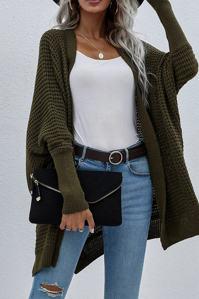Bat Wing Long Cuff Knit Cardi (3 colors)