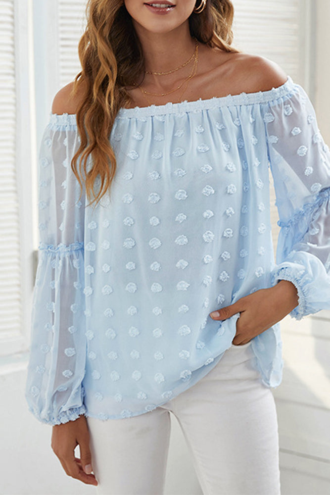 Boat Neck Chiffon Top  (3 Colors, Up to 2XL)