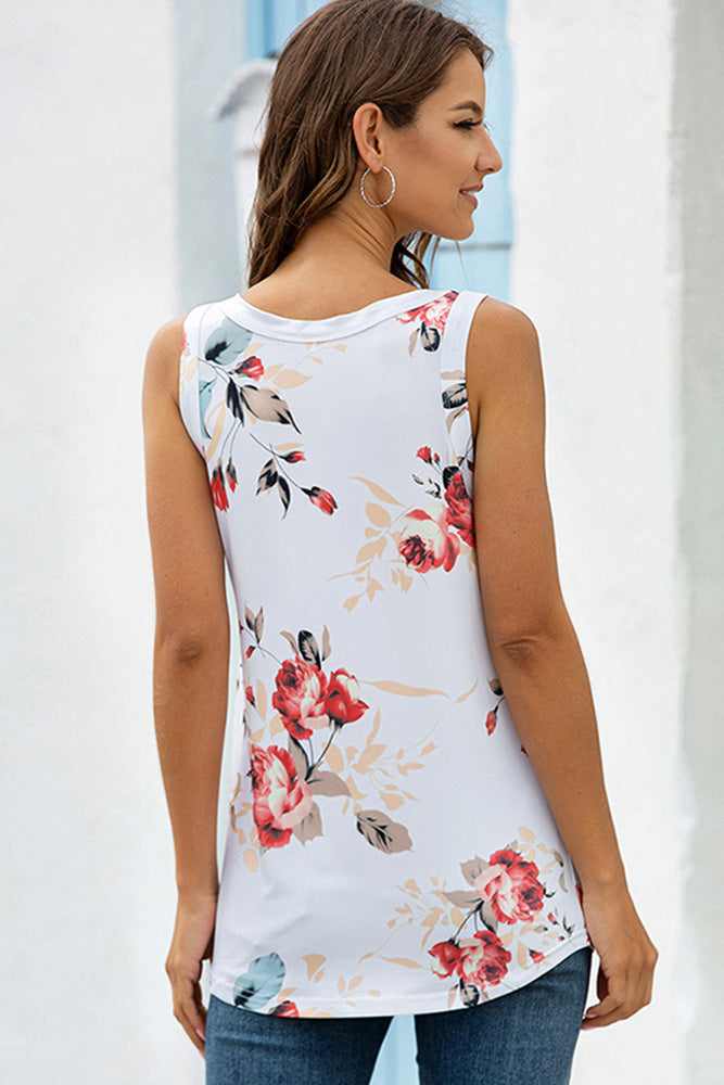 Sleeveless Floral Cross  (3 Colors)