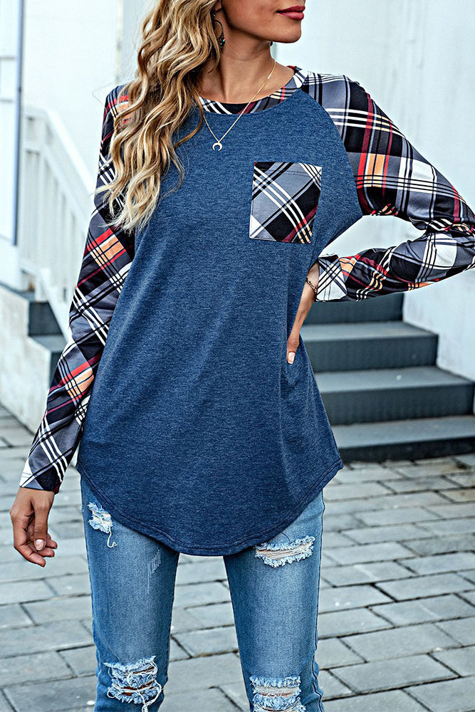 Plaid Perfection Long Sleeve Tee (4 colors)