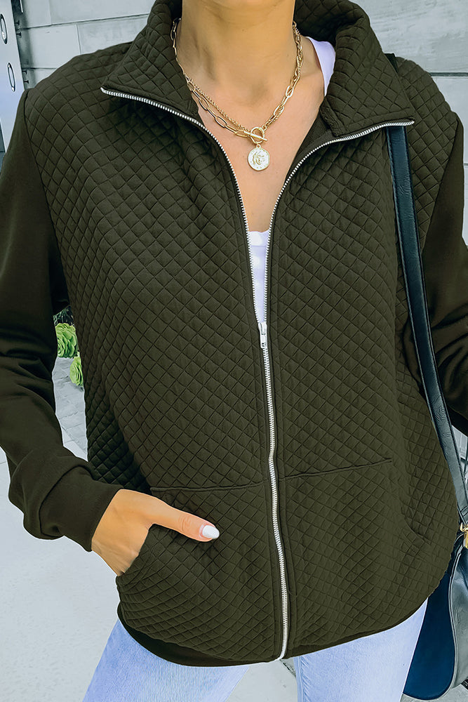 Zipper Quilt Jacket (3 Colors)