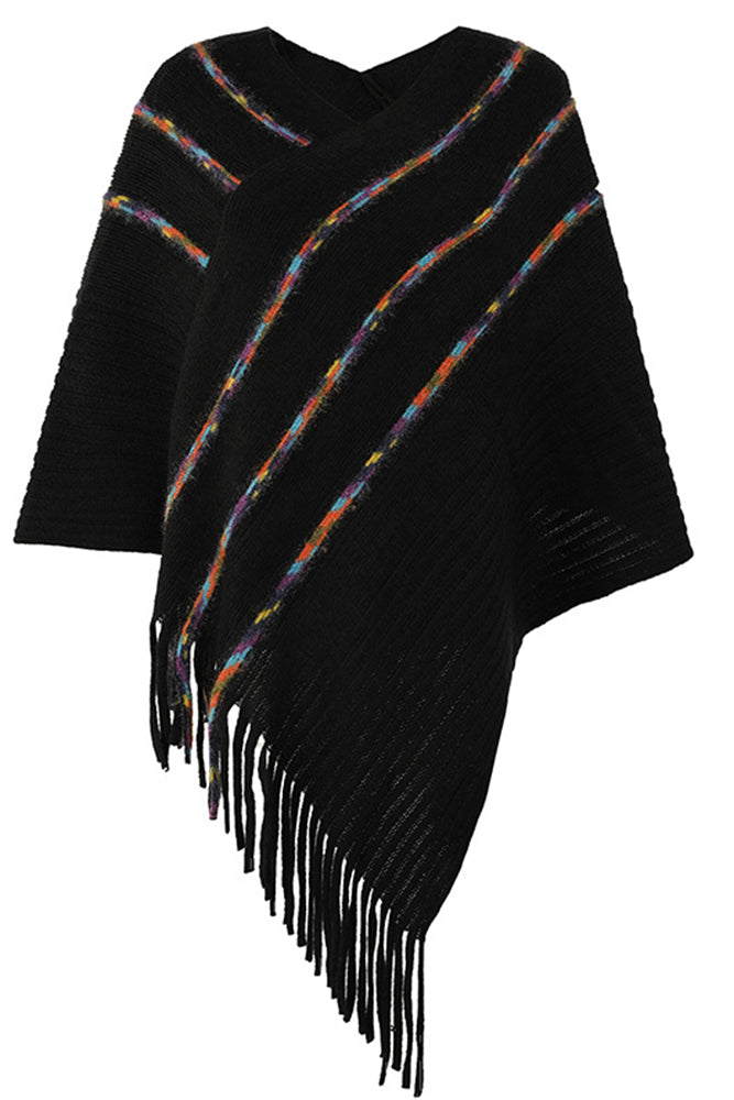 Mosaic Knit Cape One Size Fits Most (5 colors)