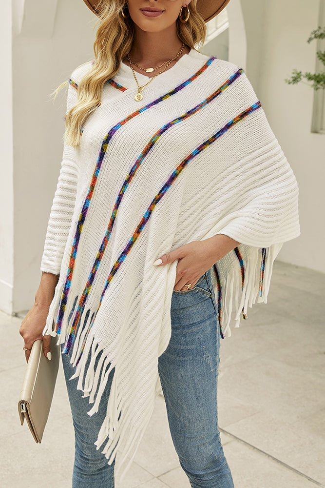 Mosaic Knit Cape One Size Fits Most (5 colors)