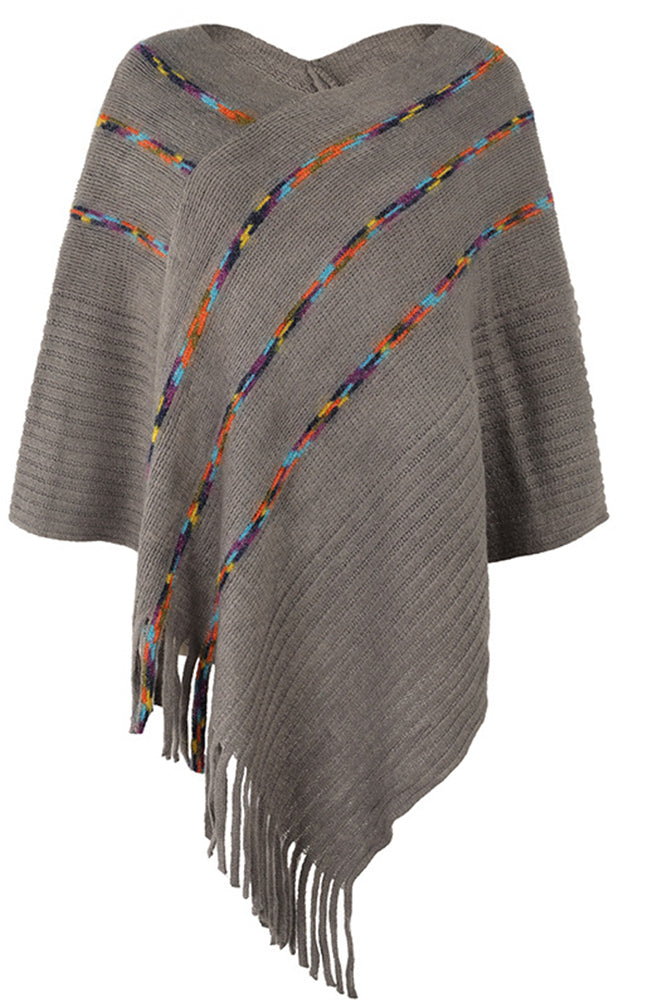 Mosaic Knit Cape One Size Fits Most (5 colors)