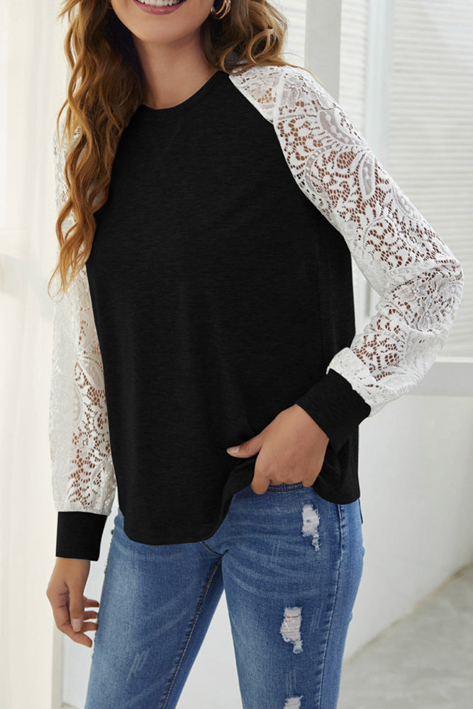 Lovely Lace Fem Tee (4 colors)
