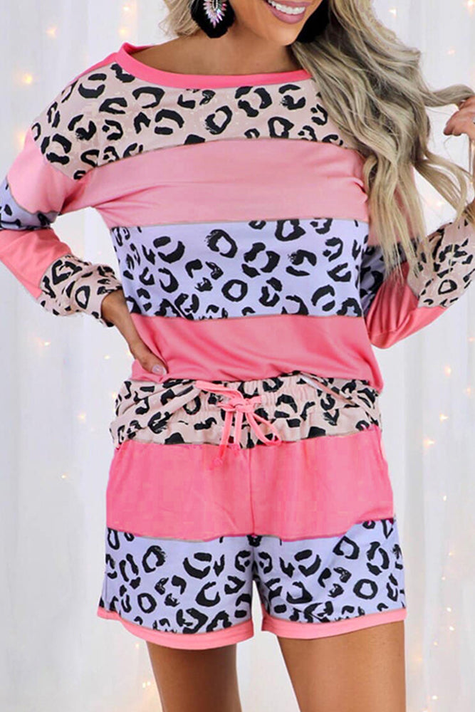 A Leopard's Stripes Loungewear Set