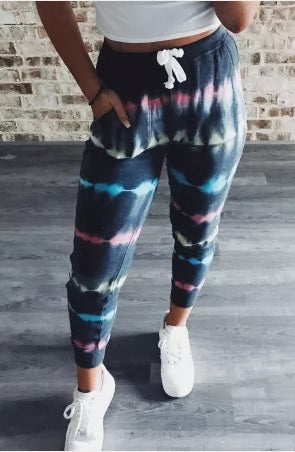 POP! Stock - Tie Dye Drawstring Pants (up to 3XL!)