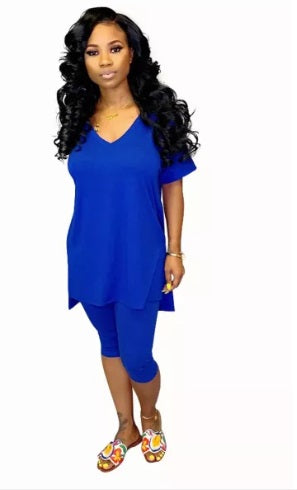 Tunic Capri Leggings 2 Piece Set (4 Colors, Up to size 2XL!)