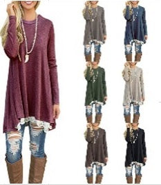 Lace Bottom Easy Tunic
