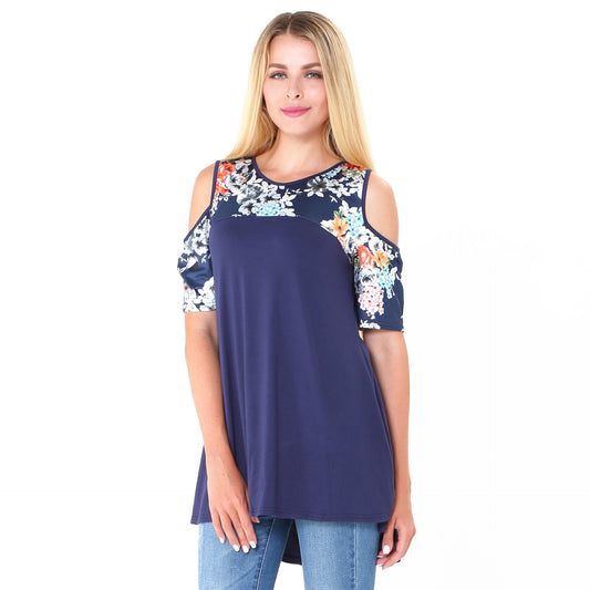 Floral Cutout Tee (2 Colors)