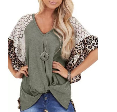 Wide Sleeve Multi Knot Top (Two colors, up to Size 3XL!)