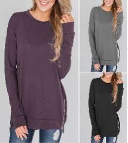 Zipper Bottom Comfy Tee