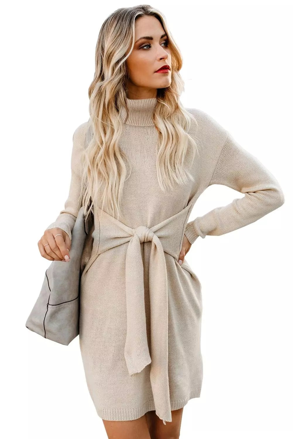 Tie Front Sweater Dress