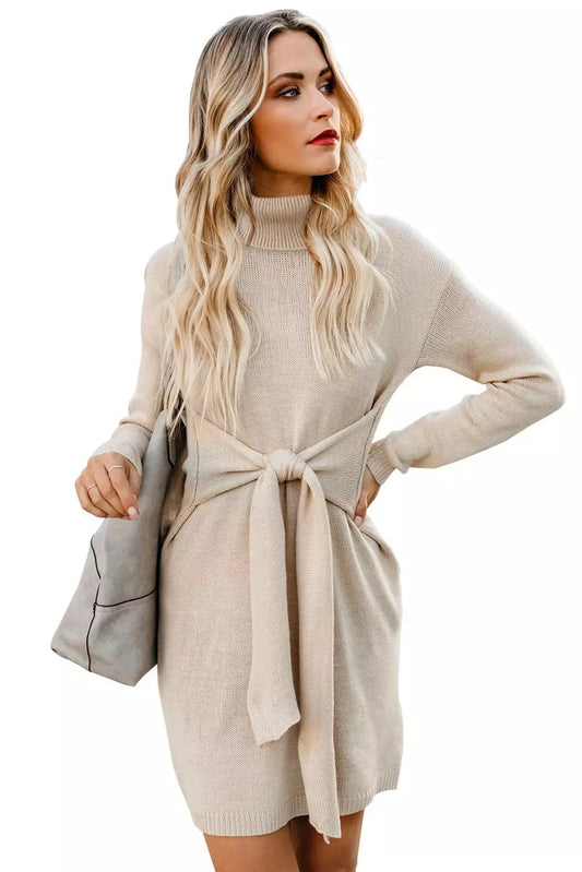 Tie Front Sweater Dress
