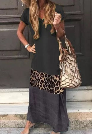 Leopard Stripe Maxi