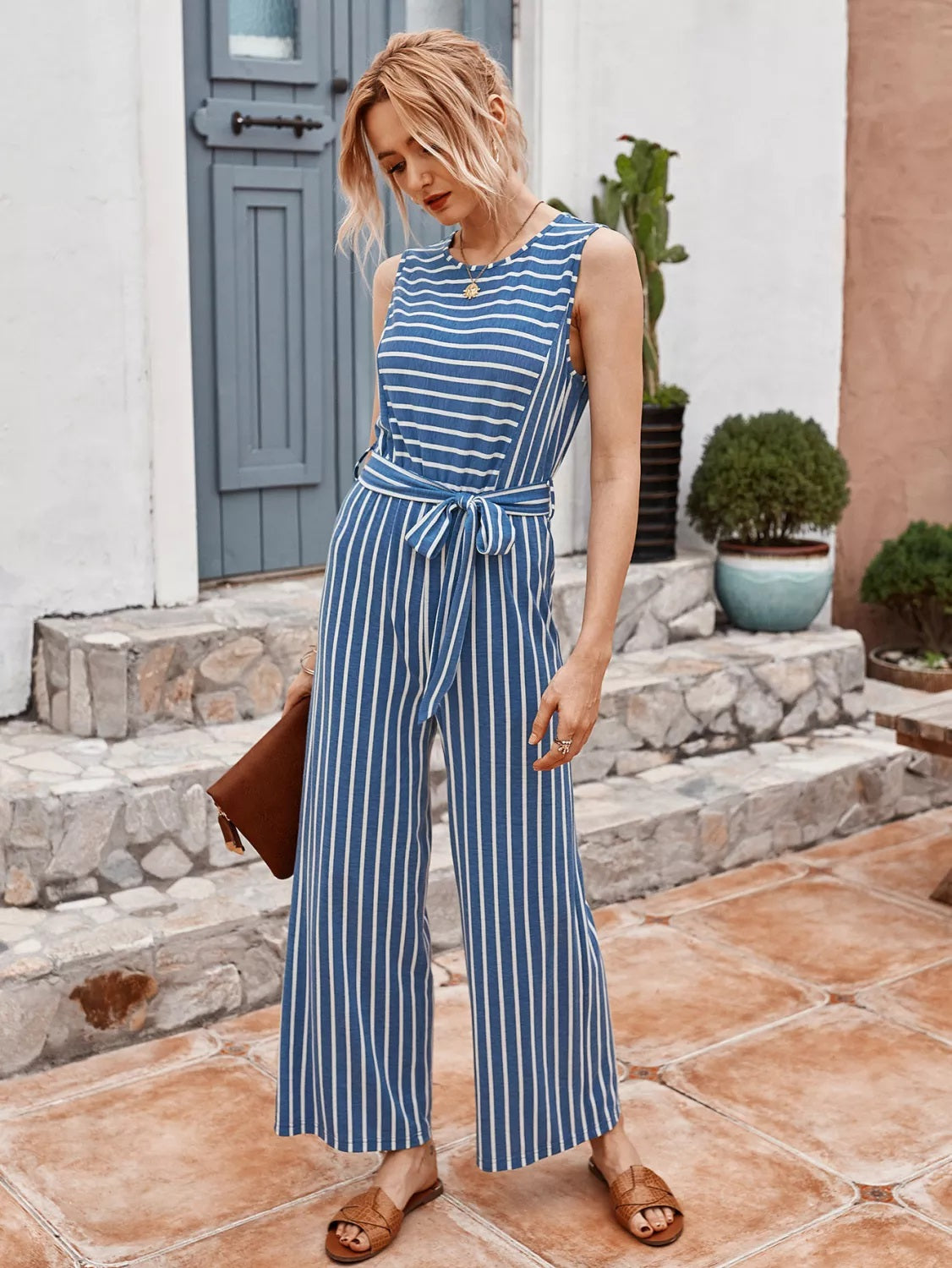Fall Striped Jumpsuit (2 colors)