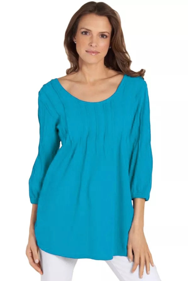 Pintuck Quarter Sleeve Fall Top Pre-Sale (Multiple Colors)