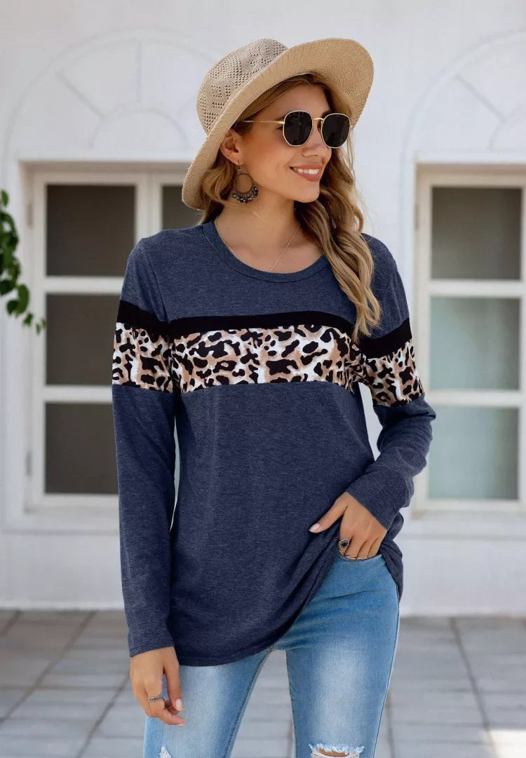 Leopard Stripe Tee Pre-Sale (4 colors)