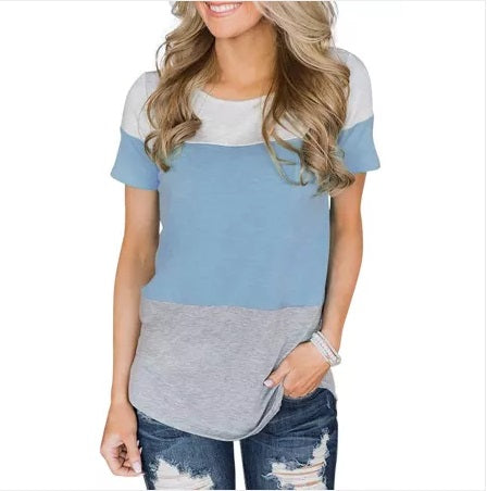 Color Block Lace Back Shirt