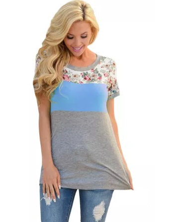 Floral Stripe Comfy Tee (2 colors, Up to Size 2xl!)