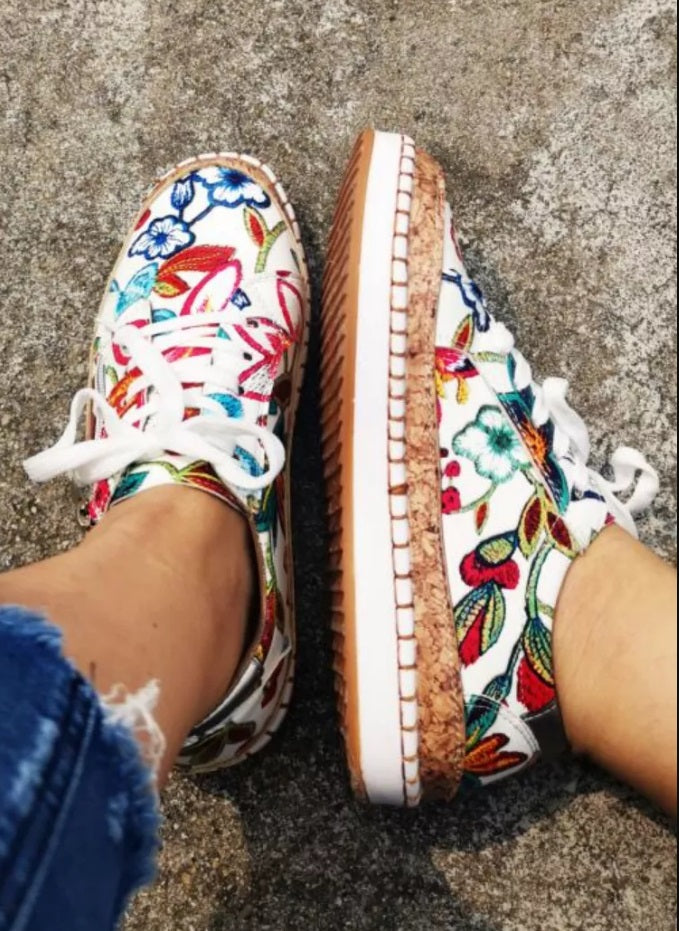 Fall Floral Flower Sneaker