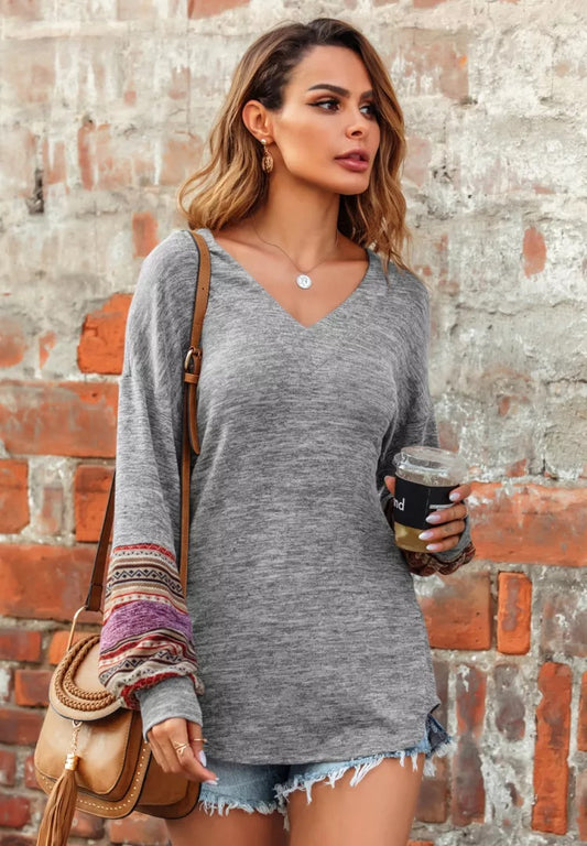 Boho Loose Lantern Sleeve Top Pre-Sale