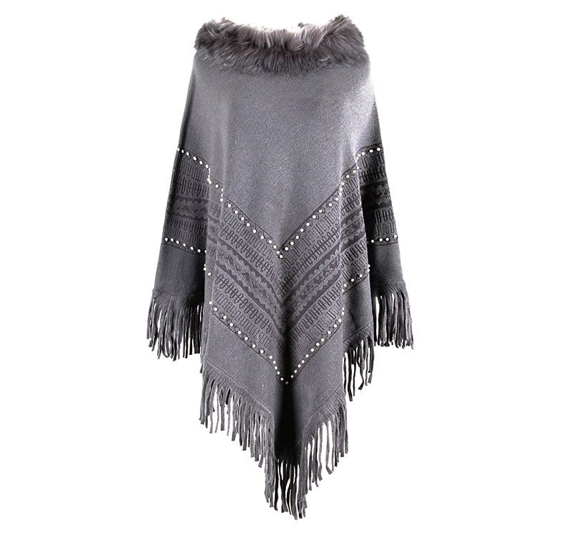 Furry Poncho (3 colors)