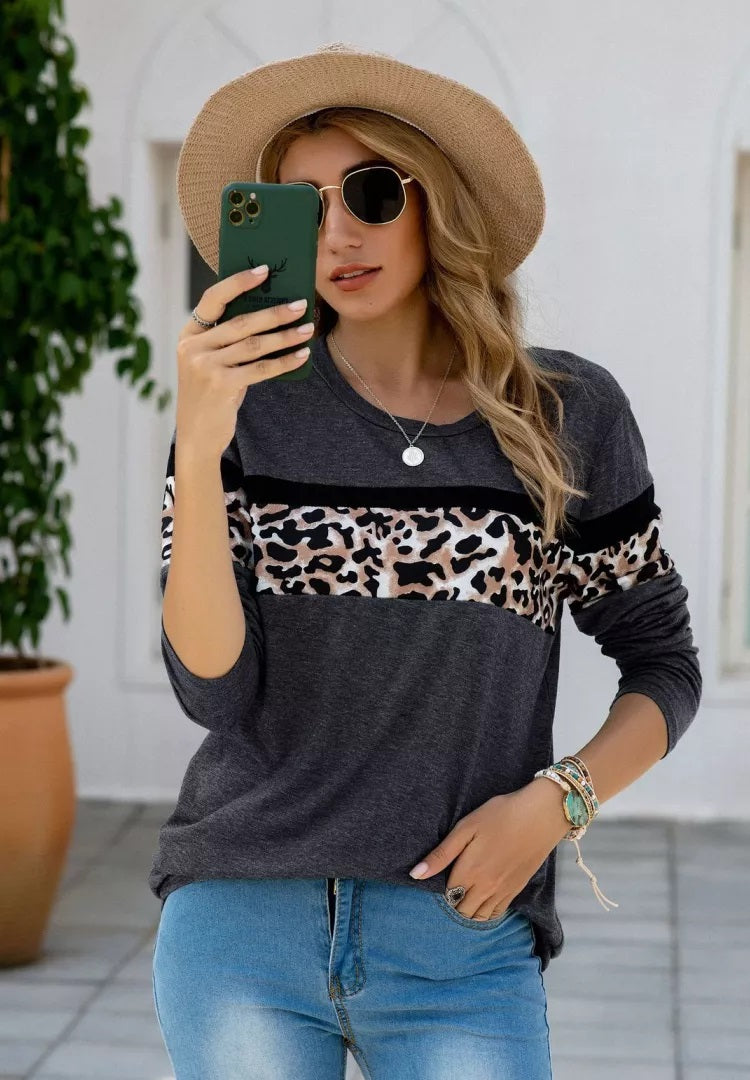Leopard Stripe Tee Pre-Sale (4 colors)