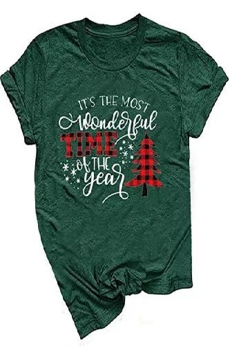 Buffalo Plaid Xmas Tee (4 Colors)