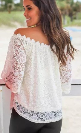 Lace Peek A Boo Shirt (Up to 2XL!)