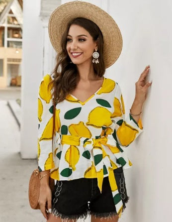 Lemony Sash Top