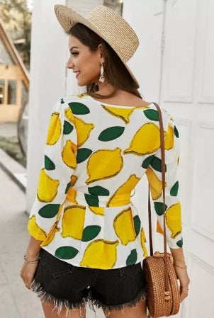 Lemony Sash Top
