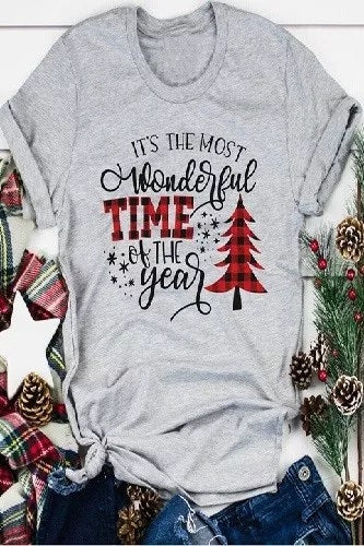 Buffalo Plaid Xmas Tee (4 Colors)