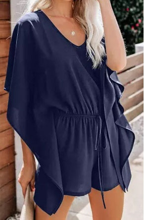 Navy Kimono Romper
