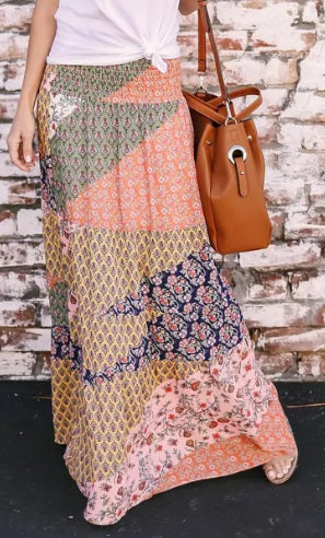 Patchwork Boho Maxi Skirt (2 Styles!)