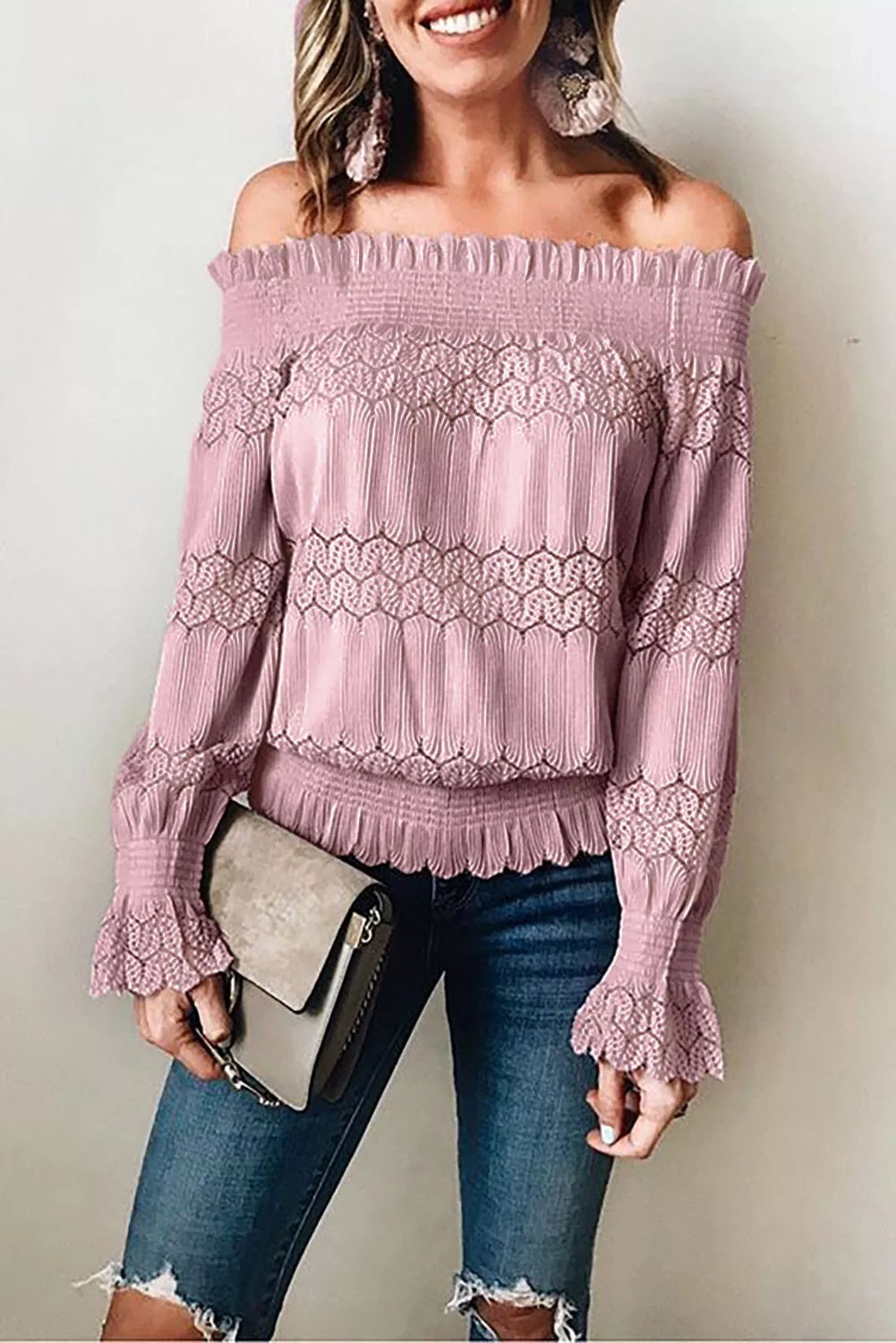 Off Shoulder Smocked Top (2 Colors)