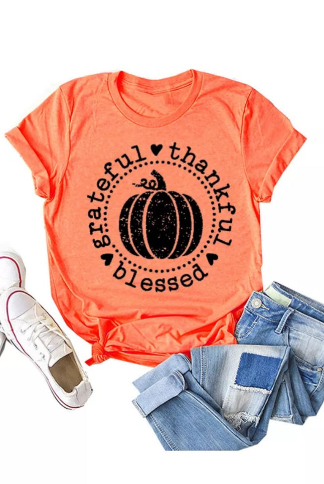 Grateful-Thankful-Blessed Tee (Up to size 3XL!)