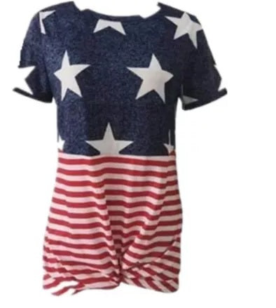 POP! Stock - Americana Knotted Tee (Two Styles) Plus sizes available!