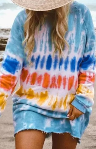 Tie Dye Sweatshirt Dress