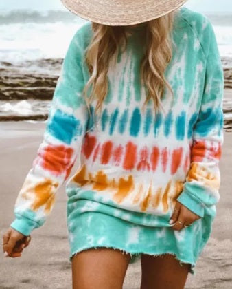 Tie Dye Sweatshirt Dress