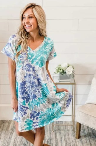 Tie Dye Burst Dress