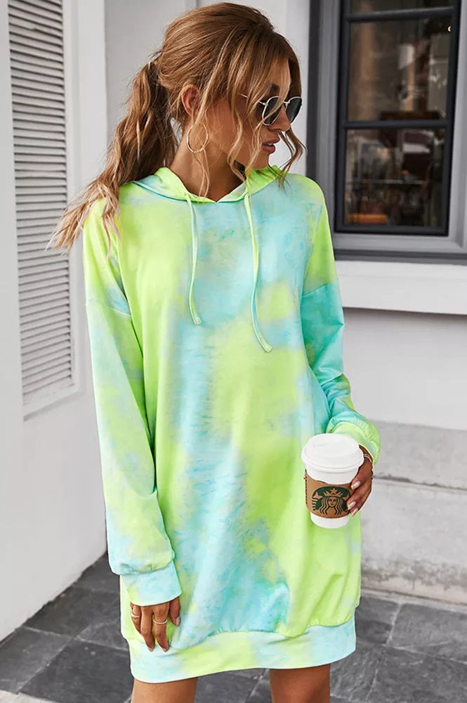 Tie Die Hoodie Dress