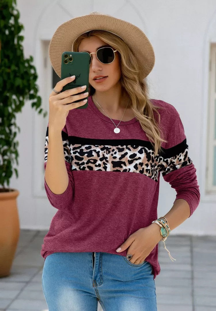 Leopard Stripe Tee Pre-Sale (4 colors)
